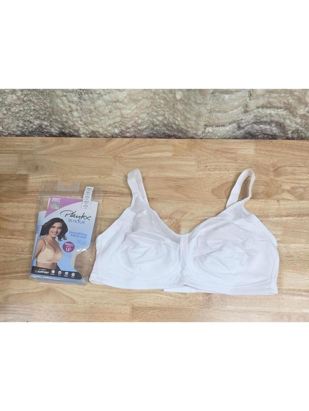 PLAYTEX WOMEN’S 18 HOUR SMOOTHING MINIMIZER WIRELESS BRA US4697 SIZE 38DDD